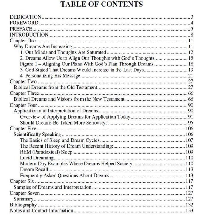 Table Contents